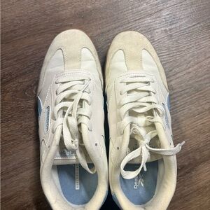 Reebok Cream and Blue Sneakers